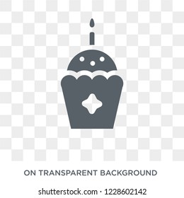 Cupcake icon. Cupcake design concept from Birthday and Party collection. Simple element vector illustration on transparent background.