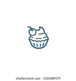 Cupcake icon design. Gastronomy icon vector illustration design