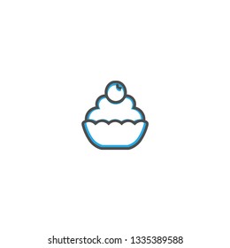 Cupcake icon design. Gastronomy icon vector illustration design
