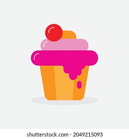 Cupcake icon design isolated on white background
