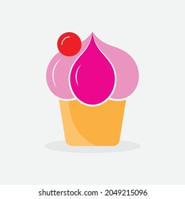 Cupcake icon design isolated on white background