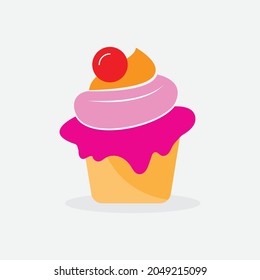 Cupcake icon design isolated on white background