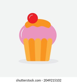 Cupcake icon design isolated on white background