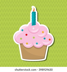 cupcake icon design, vector illustration