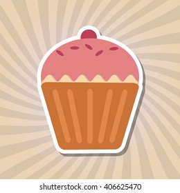 cupcake icon design , vector illustration