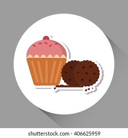 cupcake icon design , vector illustration