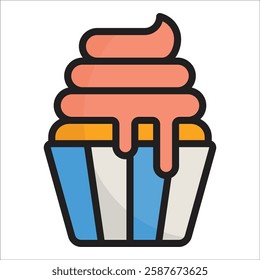 Cupcake Icon Element For Design