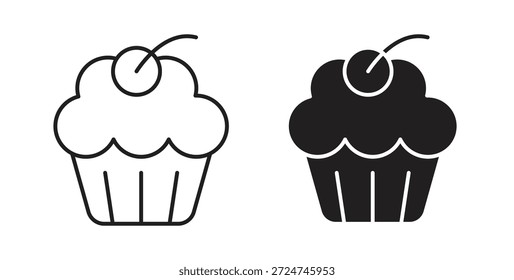 Ícone de bolinho. sinal plano preenchido para conceito móvel e web design