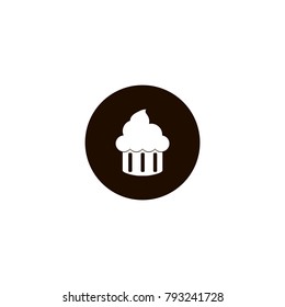 cupcake icon. flat design