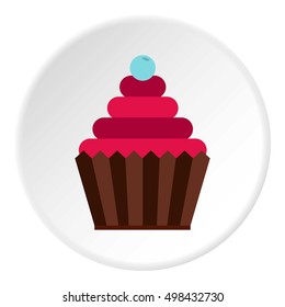 Cupcake icon. Flat illustration of cupcake vector icon for web