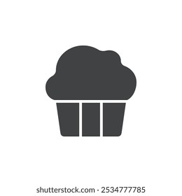 Cupcake icon flat and simple set design