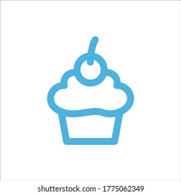 cupcake icon flat vector logo design trendy illustration signage symbol graphic simple