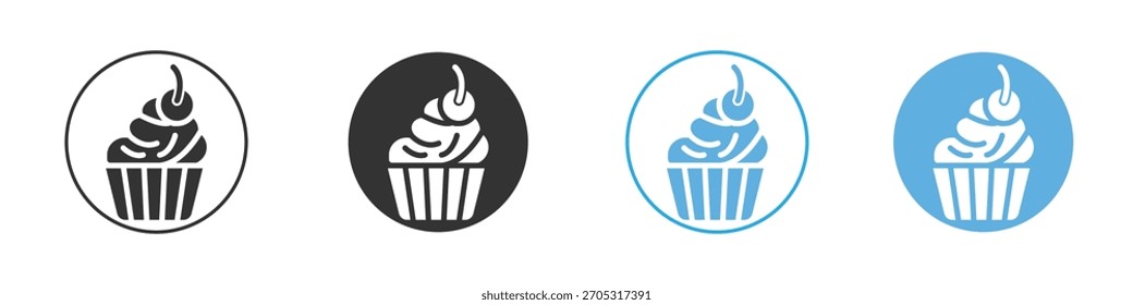 Cupcake icon. Graphic icon design template