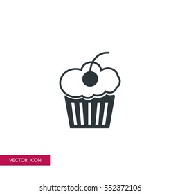 cupcake icon illustraion vector, can be used for web and mobile design.