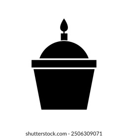 Cupcake-Symbol auf Hintergrund