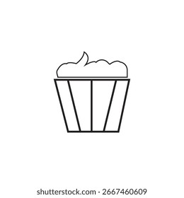Icono de cupcake Ilustración Elemento Diseño