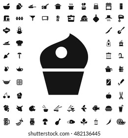 Cupcake icon illustration isolated vector sign symbol
