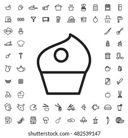 Cupcake icon illustration isolated vector sign symbol