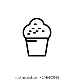 cupcake icon, illustration, logo template