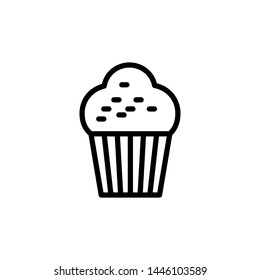 cupcake icon, illustration, logo template