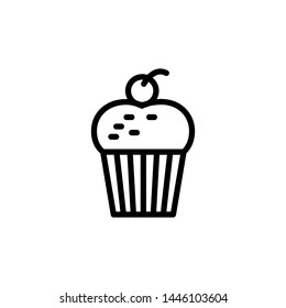 cupcake icon, illustration, logo template