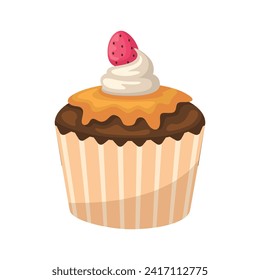 Cupcake Icon Illustration. Vektordesign