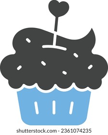 Icono de pastel. Adecuado para aplicaciones móviles.