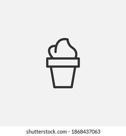 Cupcake icon isolated on background. Dessert symbol modern, simple, vector, icon for website design, mobile app, ui. Vector Illustration