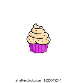 cupcake icon isolated on white background