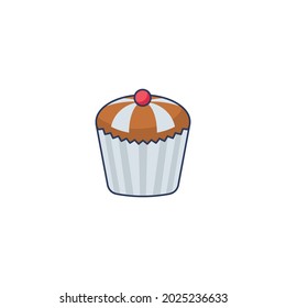 Cupcake Icon Isolated On White Background