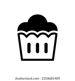 Cupcake icon, logo isolated on white background