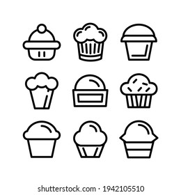 cupcake icon or logo isolated sign symbol vector illustration - Collection of high quality black style vector icons
