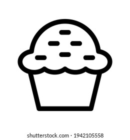 cupcake icon or logo isolated sign symbol vector illustration - high quality black style vector icons
