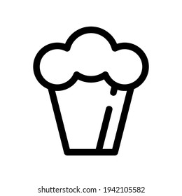 cupcake icon or logo isolated sign symbol vector illustration - high quality black style vector icons
