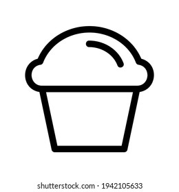 cupcake icon or logo isolated sign symbol vector illustration - high quality black style vector icons
