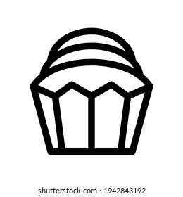cupcake icon or logo isolated sign symbol vector illustration - high quality black style vector icons
