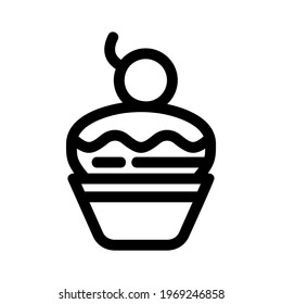 cupcake icon or logo isolated sign symbol vector illustration - high quality black style vector icons
