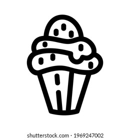 cupcake icon or logo isolated sign symbol vector illustration - high quality black style vector icons
