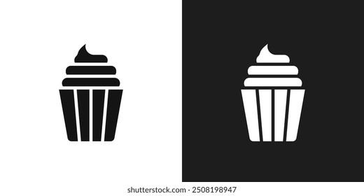 Ícone de cupcake logotipo definir vetor