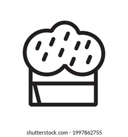 cupcake icon or logo vector illustration of isolated sign symbol, vector illustration with high quality black outline.