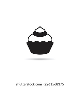 cupcake icon on white background