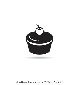 cupcake icon on white background