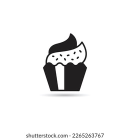 Cupcakes-Symbol auf weißem Hintergrund