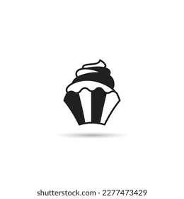 Cupcakes-Symbol auf weißem Hintergrund