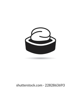 icono de cupcake sobre fondo blanco