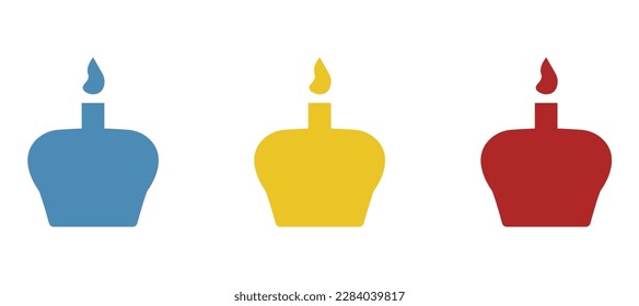 cupcake icon on a white background, vector illustration