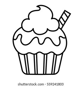 Cupcake icon on white background.