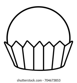 Cupcake icon. Outline illustration of cupcake vector icon for web