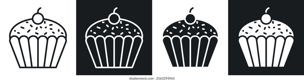 Cupcake icon pack for app and website ui designs.