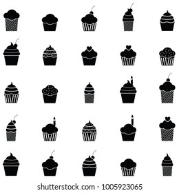 cupcake icon set